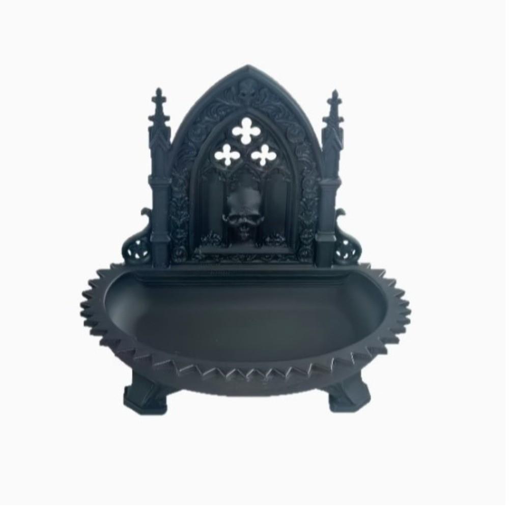 3D Carved Gothic Storage Organizer Tray Skull Design Jewelry Display Tray Halloween