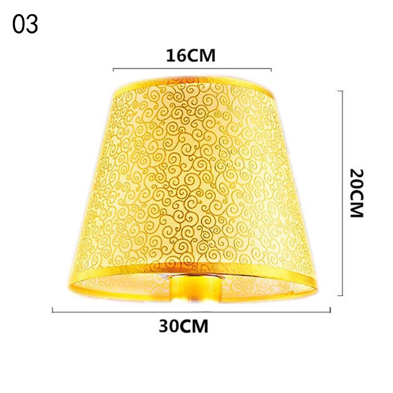European Retro Style Table Lampshades PVC Sheepskin Fabric Floor Lamp Shade Bedroom Bedside Home Decor Wall Lamp Shell Cover