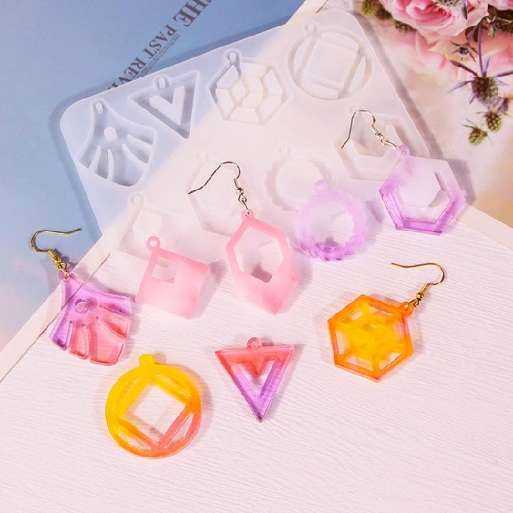 Earring Pendant Silicone Mold Heart DIY Epoxy Resin Mould Jewelry Making Tools