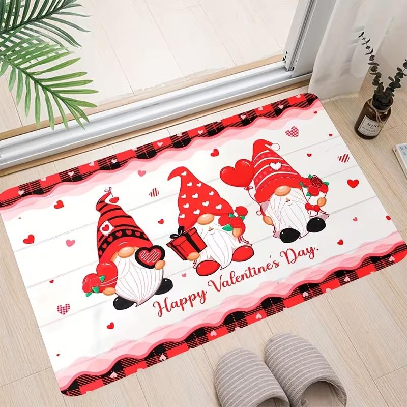 Cartoon Dwarf Love Heart Doormat Cute Sweet Dwarf Room Decor Carpet Valentine's Day Decor Rug Non-slip Home Decor Carpet