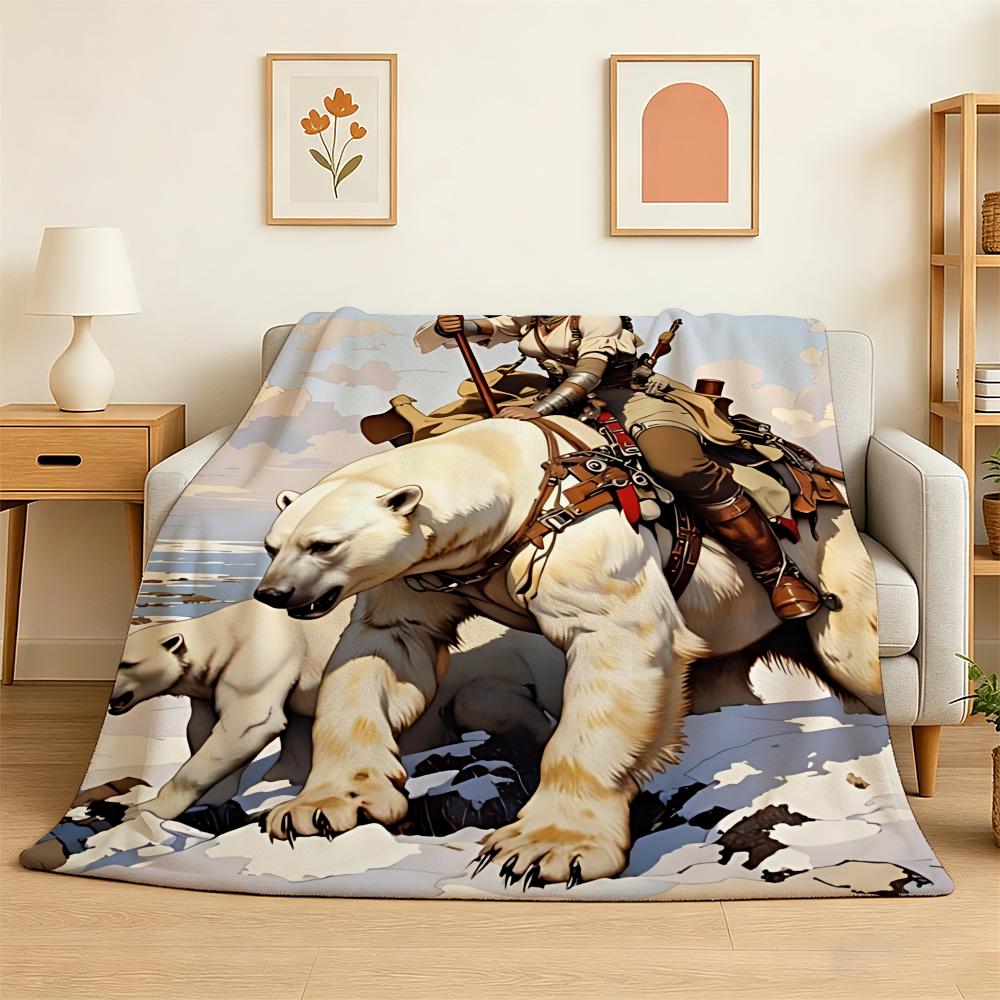 Cool Frank Frazetta Art Throw 240G Flannel Blanket Lightweight Soft Skin-Friendly Summer Thin Throw Blanket