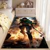 Fiery Warrior Anime Artwork suitable as a non-slip mat for the living room or bedroom sofa