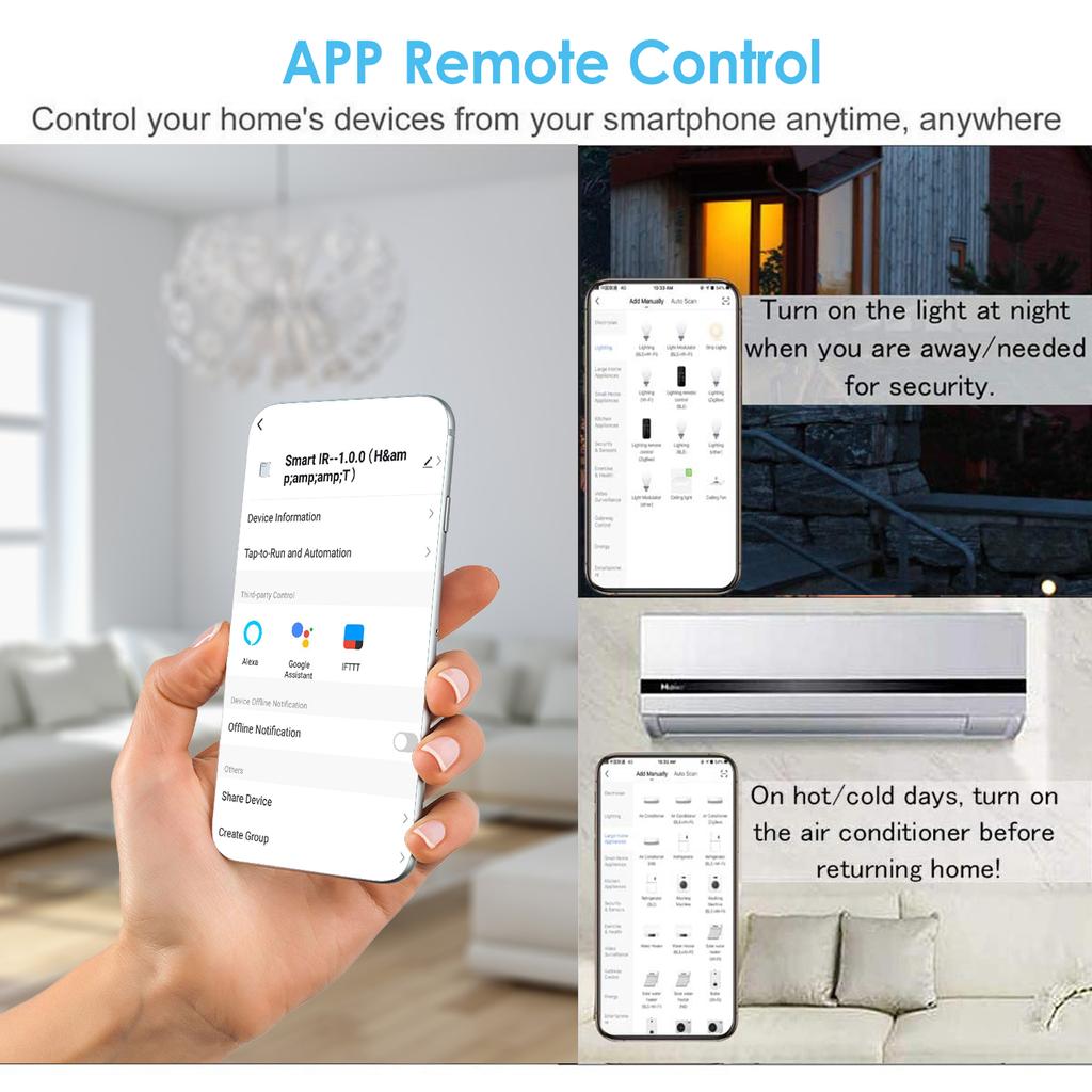 TUYA Wifi Smart IR-Fernbedienung für Smart Home, kompatibel mit Alexa Google Home Universal