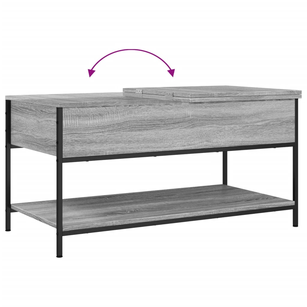  Coffee Table, Grey Sonoma Oak, 100x50x50 Cm