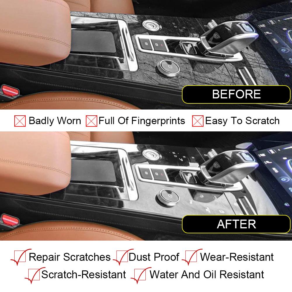 Transparent TPU Salon Frame Cover Sticker Strips Car Accessaries For Chery Tiggo 8 Plus 2021 Car Console Gearbox Panel Film