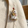 Elegant Animal Brooch Vintage Easter Enamel Pin Fashion Rabbit Brooch  Collection
