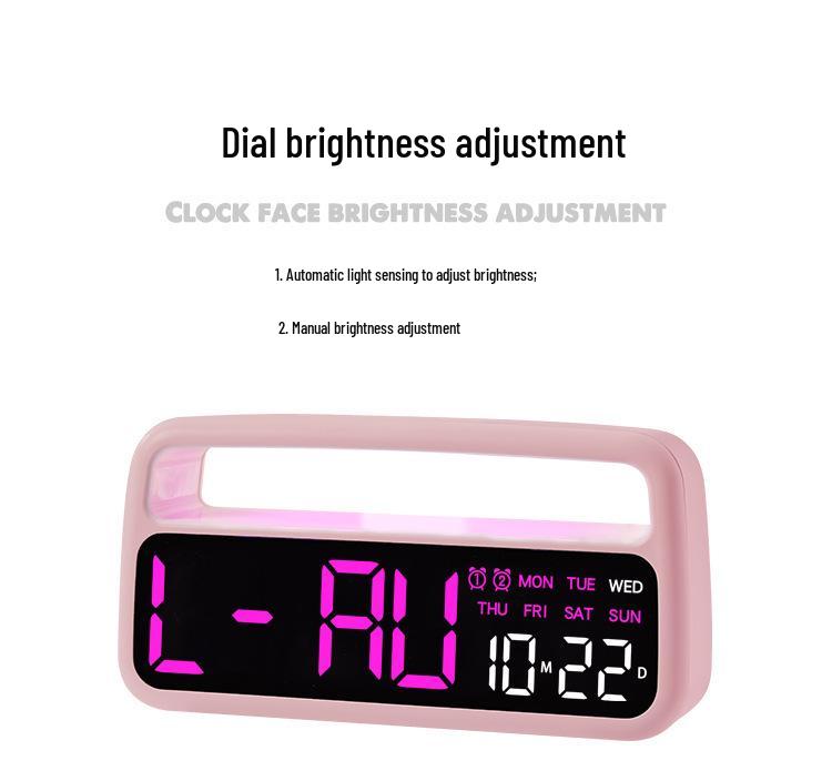 Atmosphere LED Alarm Clock Home Decor: Multifunctional Electronic Bedside Clock 5520