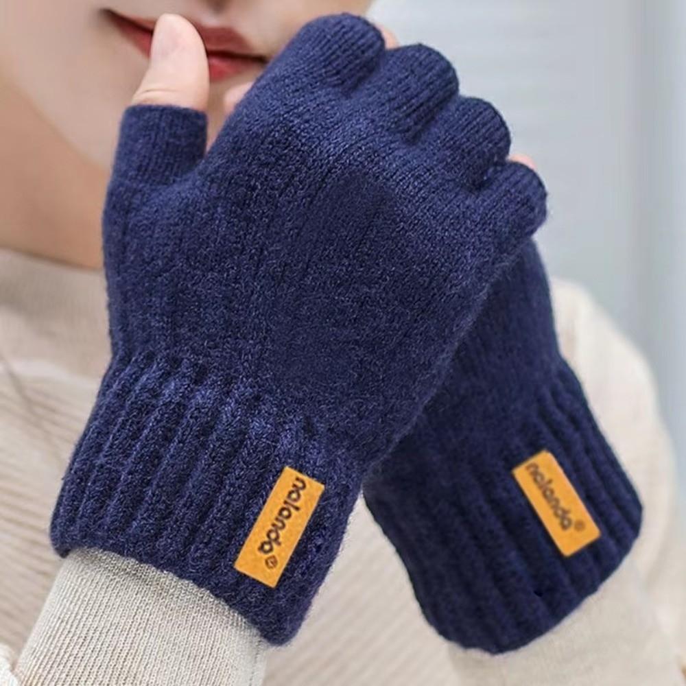 Winter Warm Fingerless Gloves Thicken Touchscreen Gloves New Knitted Gloves  For Men Women Gifts