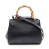 Used Nymfair Bamboo 2WAY Handbag 453767 Leather Black Used Women