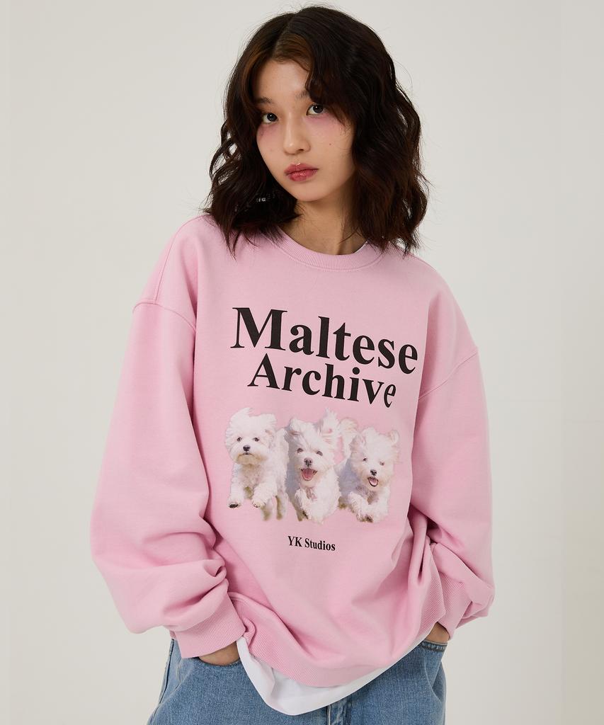 WAIKEI Maltese Archive Sweatshirt Light Pink