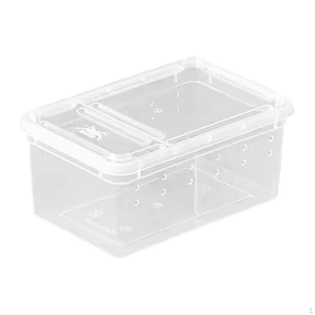 Reptile Feeding Box Breeding Critter Hatching Container Clear Terrarium Habitat Cage for Animal