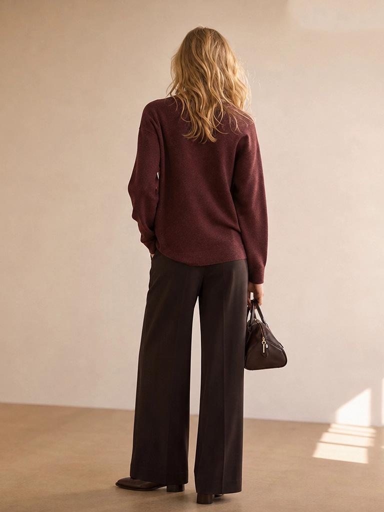 Yuehe 2026 Women's Versatile High-End Fashion Sweater with Stylish Metal Accessories