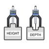 Digital Height Depth Gauge Slide Caliper Vernier Ruler Metric Measuring Woodworking Router Table Saw Tool Depthometer