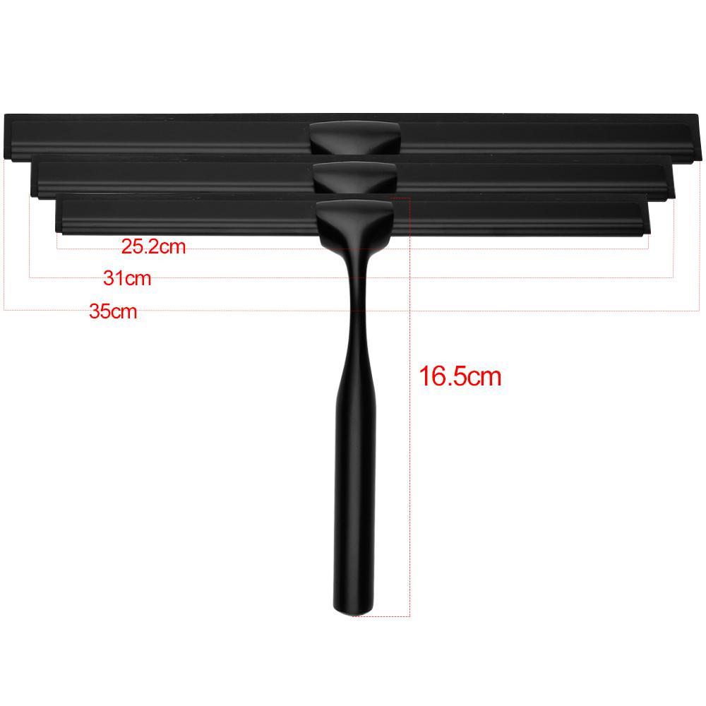 Squeegee 10'' 12'' 14'' INCH Black Rubber Silicone Shower Cleaner with Hook Stainless Steel Scraper Bathroom Car Window Tools