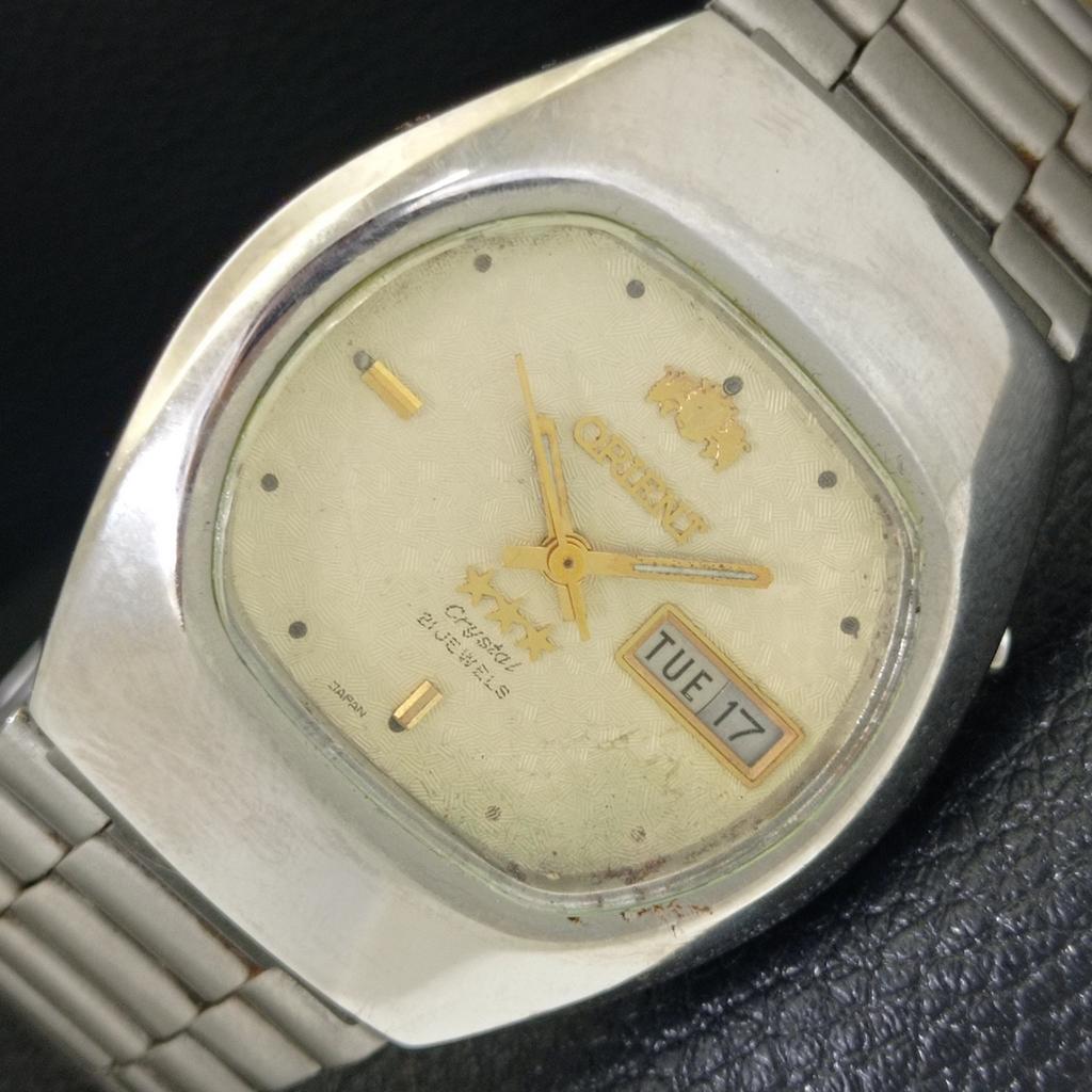 

ПОДЛИННЫЕ ВИНТАЖНЫЕ МУЖСКИЕ ЧАСЫ ORIENT CRYSTAL AUTOMATIC JAPAN 46941 a703611-1 R213d-a703611