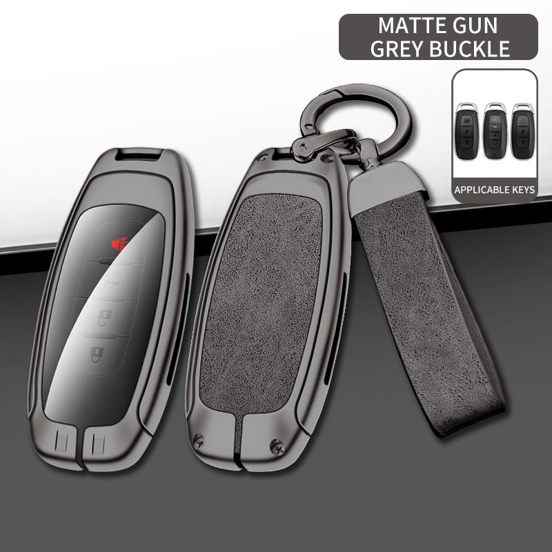 Metal Genuine Leather Auto Key Fob Cover Fit For Nissan X-Trail T33 Qashqai J12 Teana Protect Housing Skin Mount Auto Accessories