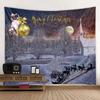 Christmas Tapestry Winter Snowman New Year Background Wall Hanging Decoration Fireplace Stockings Gifts Hanging Cloth