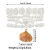 4Pcs/Set Multilayer Conch Beaded Bangles Imitation Pearl Wrap Charm Hand Chain  Beach