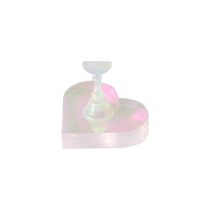 Fairy Aurora Iridescent Nail Art Practice Base & Holder: Thickened Acrylic Magnetic Display Stand