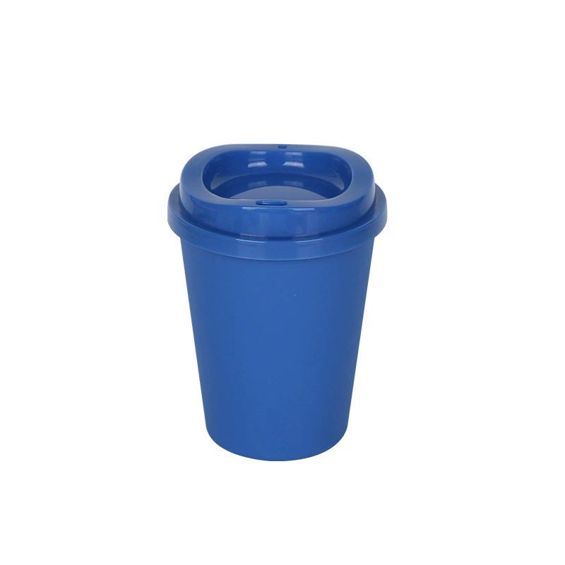 reusable 350ml 12oz plastic coffee cup coffee mug hot cup hot drink cup 301-400ml синий