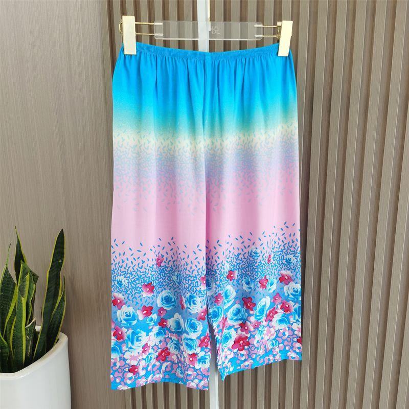 Women's Cotton Silk Home Wear Summer Printing Suit Pullover Pajamas Women's Summer Short Sleeve Shorts Summer Dream Big Sale
