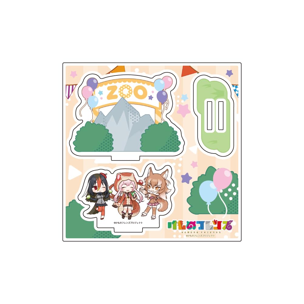 Kemono Friends 01 Тайпан и Японский Волк и Окинавский Погоныш [Иллюстрация в стиле POP Art] Акриловая Подставка-Пластина