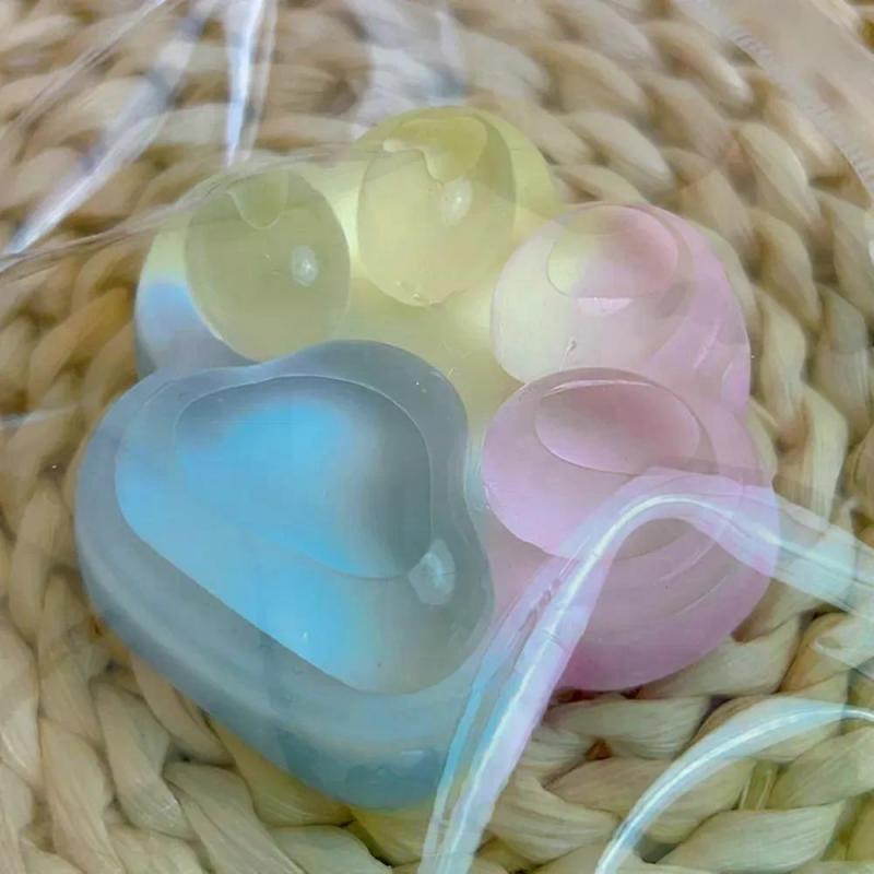 Squishy Three Color Cat Claws Stress Relief Toy Super Soft Squeeze Sensory Fidget Ball for Anxiety ADHD Focus, Kids Adults Gift