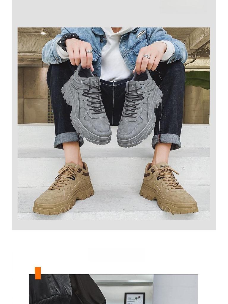 Herren Retro Britischer Stil High-Top Stiefel: Verschleißfeste, lässige Mid-Top-Stiefel für Herbst und Frühling