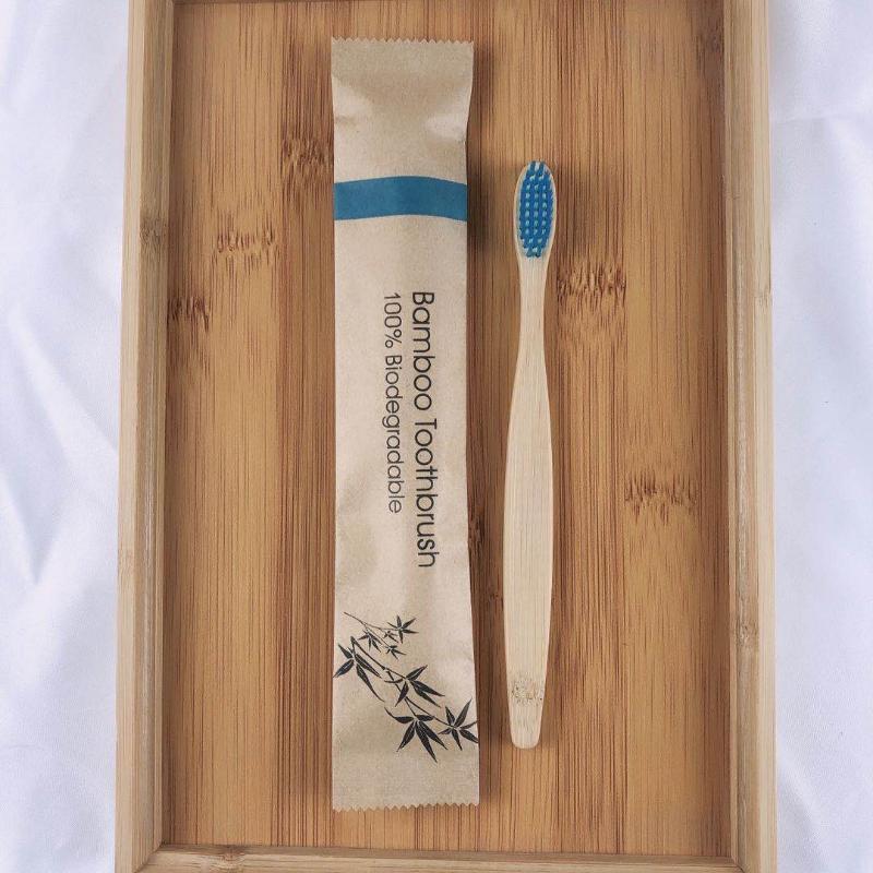 5Pcs Disposable Natural Bamboo Toothbrush Soft Bristle Bamboo Toothbrushes Soft Dental Oral Care Random Color