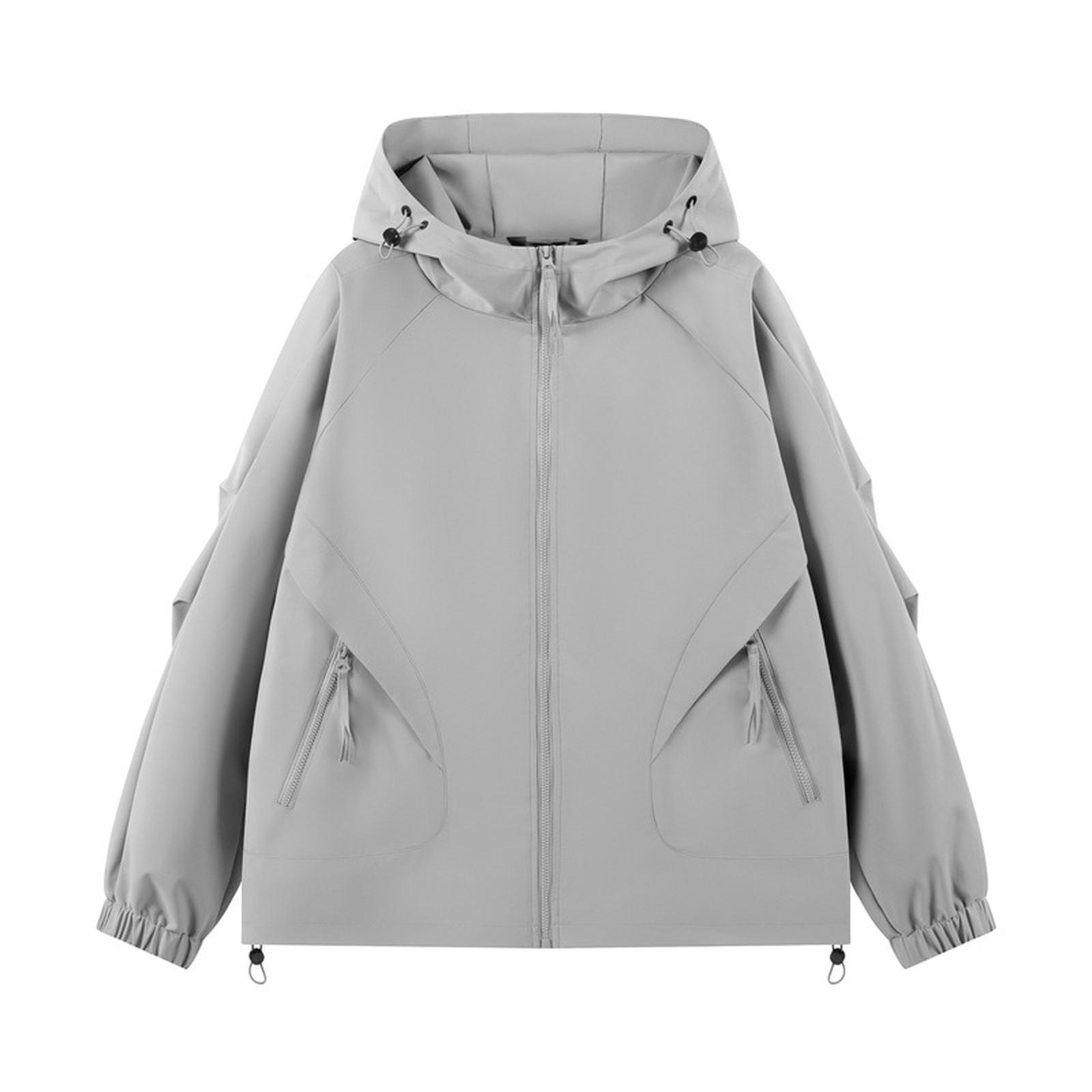 

Мужская водонепроницаемая универсальная куртка с капюшоном, свободная повседневная уличная ветровка XXL