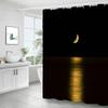 Star Galaxy Planet Shower Curtain Night Starry Sky Universe Space Moon Print Polyester Bathroom Curtain Home Bathtub Decoration
