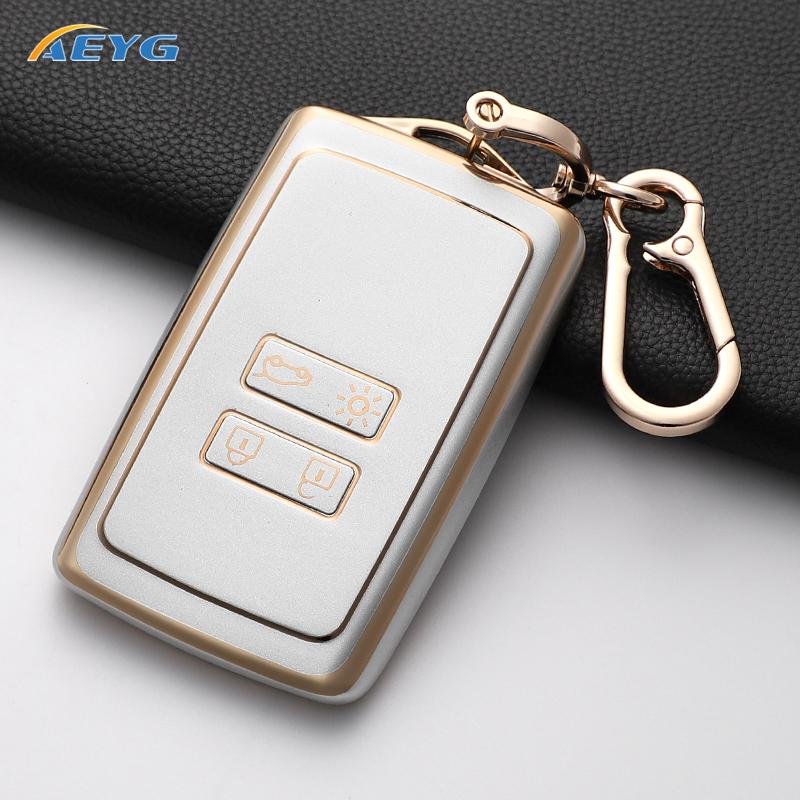 TPU Car Key Case Cover Shell For Renault Koleos Captur Megane Clio Scenic Talisman Arkana For Dacia Sandero Fob Accessories