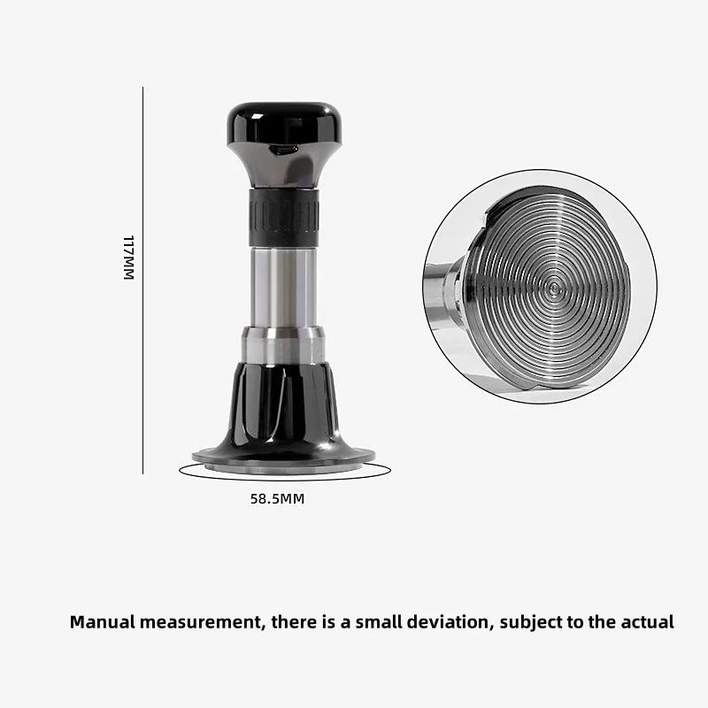 51/53/58mm Coffee Tampers Stainless Steel Rebound Constant Force Impact Tamper Threaded Bottom Espresso Tool Barista Accessories