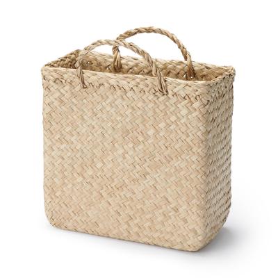 Seagrass Wicker Basket with 25cm W X D X 24cm 83411886 Handle, Small, Approx. 12.5cm H,