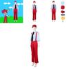 Anime Game Cosplay Costume Polyester Outfit With Hat For Halloween Roleplay Events