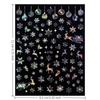 Winter Snowflake Christmas Nail Art Sticker White 3D Relief Adhesive Nail Art Decoration Sticker Nail Charm Manicure Decals
