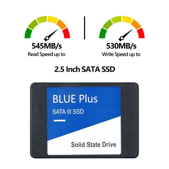 SATA 3 2.5-inch SSD 1/2/4TB Maximum Read 545MB/s Max Write 530MB/s PC Computer Desktop Laptop Internal Solid State Drive Replacement