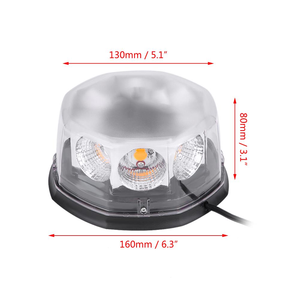 8 LED 40W 12-24V Magnetisch montiertes Auto Dach Stroboskop Notwarnung Blinklicht Rot & Blau