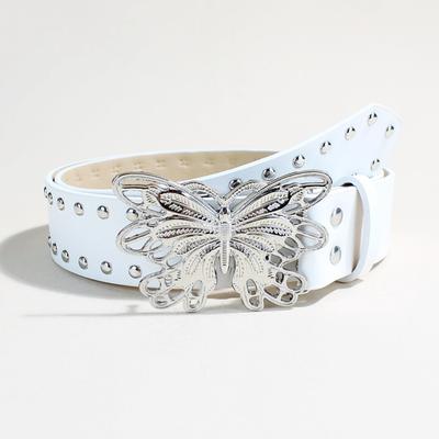 Willow Spike Punk Style Wide Belt Personalized Women'S Jeans Universal Butterfly Belt