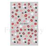Nail Art Stickers, Valentine'S Day Sexy Lips Alphabet Red Lips Black And White Lipprints Thin Bast Nail Stickers