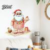 Easy Install Wall Stickers Christmas Picnic Santa Claus Sticker Waterproof PVC Plaid Decal Seasonal Party Supplies with Cake Design Removable