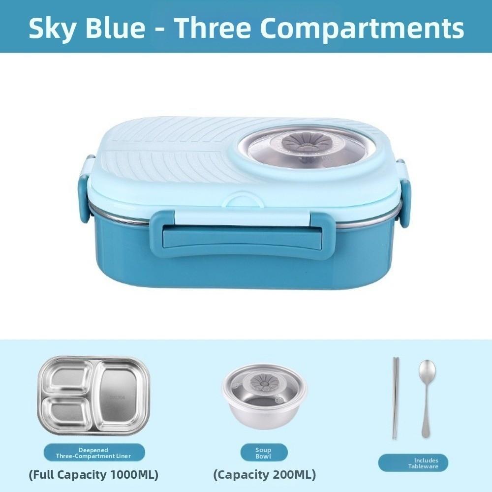 304 Stainless Steel Fresh-keeping Box Sealed Food Storage Box Thermal Lunch Box  Refrigerator
