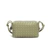 Solid Color Woven Shoulder Bag Fashion Trend Small Square Bag Small Large Capacity Oblique Span Women'S Bag