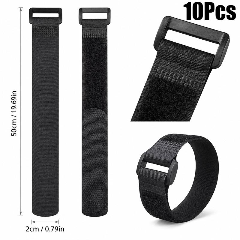 Reusable Hook and Loop Nylon Cable Ties Adjustable Wire Fastener Wrapping Cinch Straps Securing Cable Cord Management Organizer