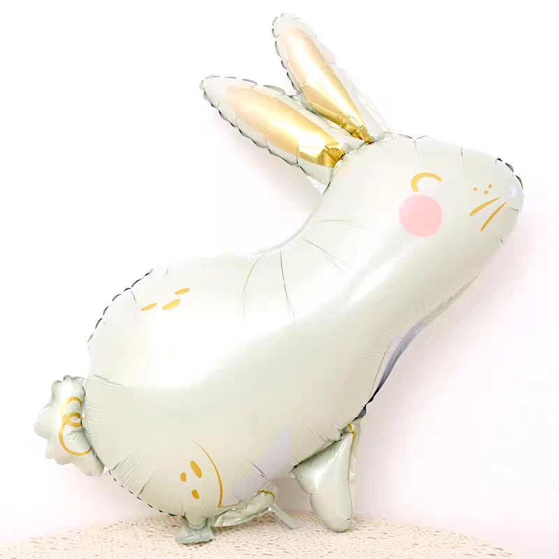 Cartoon Animal Balloons: Rabbit, Bee, Tiger for Kids' First Birthday Party Decoration Scene