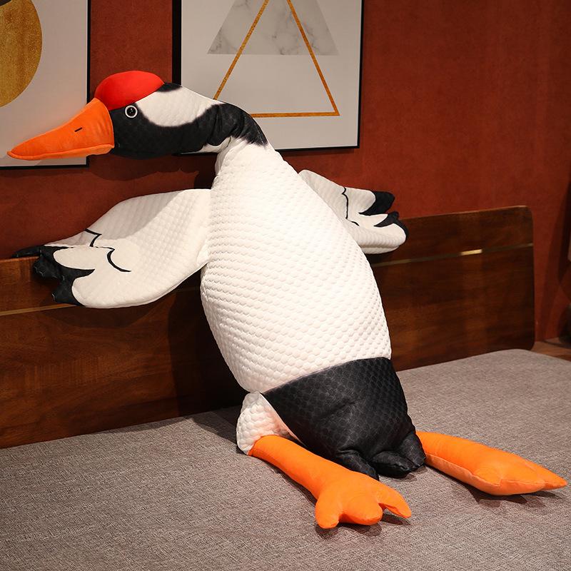 Funny Simulation Long Legs Animal Crane Goose Plush Doll Pillow Warm Hug Home Decor for Boys and Girls Companion Gifts