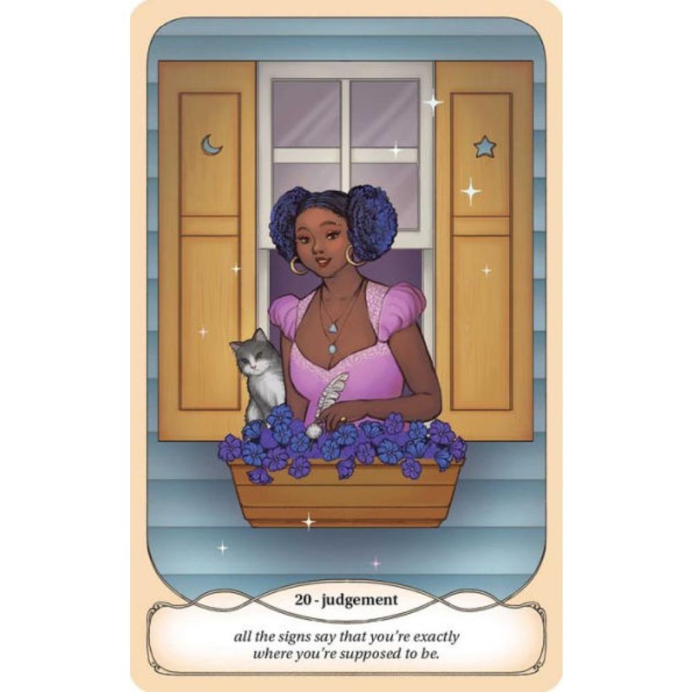 Baraja de Tarot Cozy Witch, 78 Uds., cartas de Tarot diarias, tamaño de bolsillo 10,3*6cm