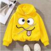 Funny Tongue Out Face Print Kids Hoodie Unisex Boys Girls Casual Pullover Sweatshirt Autumn Winter Children Hooded Tops