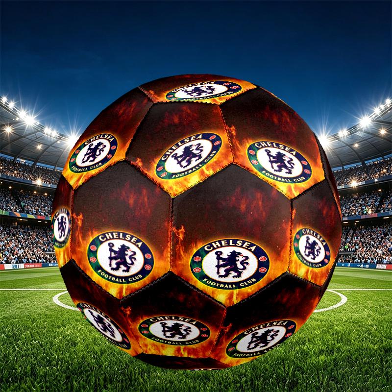 football club F.C Print Size 5 Soccer Ball, PU Wear Resistant Football for Match Training and Daily Practice, Birthday Gift for Soccer Fans