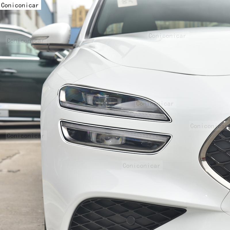 Car Headlight Protection Transparent Anti-Scratch Protective Film TPU Stickers For GENESIS G70 -2024 Accessories